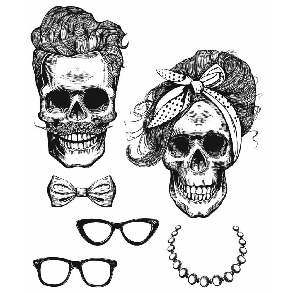 Tim Holtz Cling Stamps - Wicked Hipsters