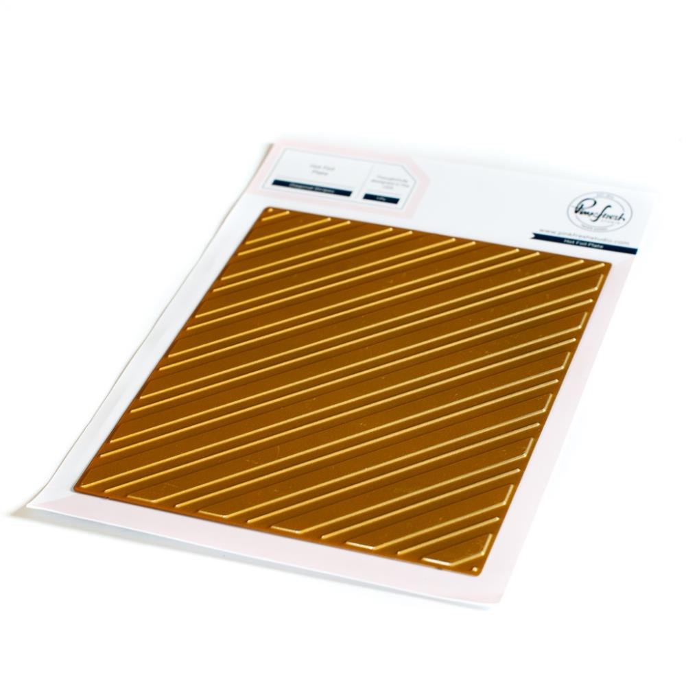 Pinkfresh Studio Hot Foil Plate - Diagonal Stripes