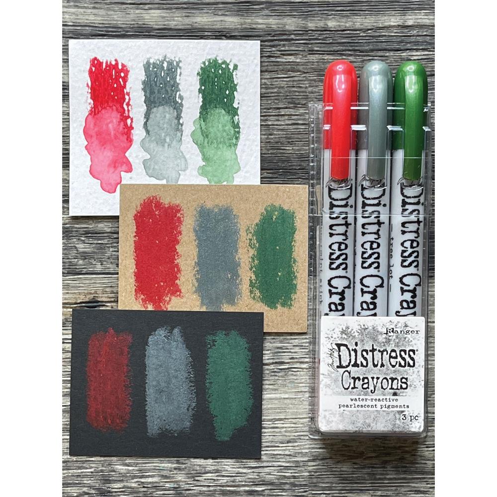 Tim Holtz Distress Crayon Pearl Set - Holiday Set# 1