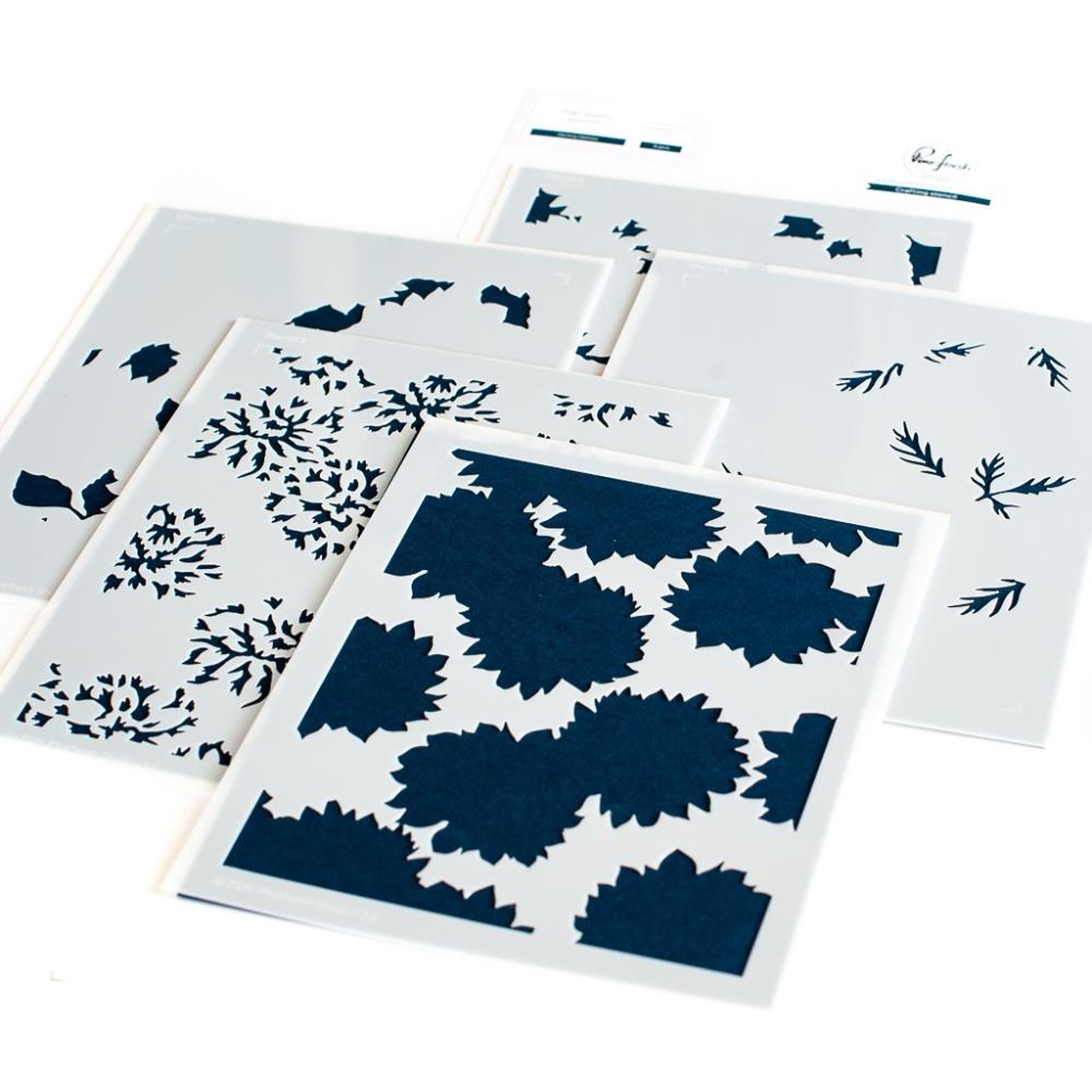 Pinkfresh Studio Stencils - Darling Dahlias Layering