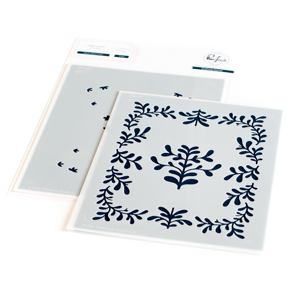 Pinkfresh Studio Stencils - Sweet Leaves Frame Layering