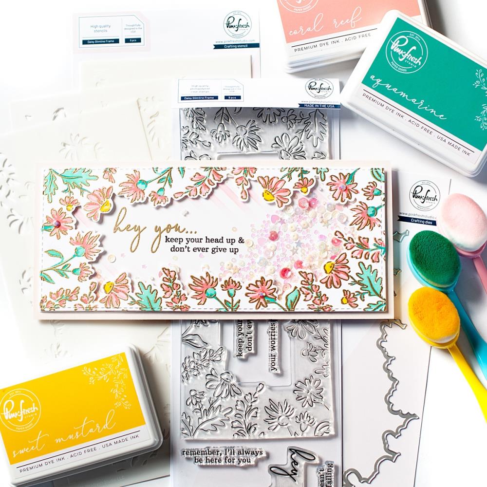 Pinkfresh Studio Die - Daisy Slimline Frame