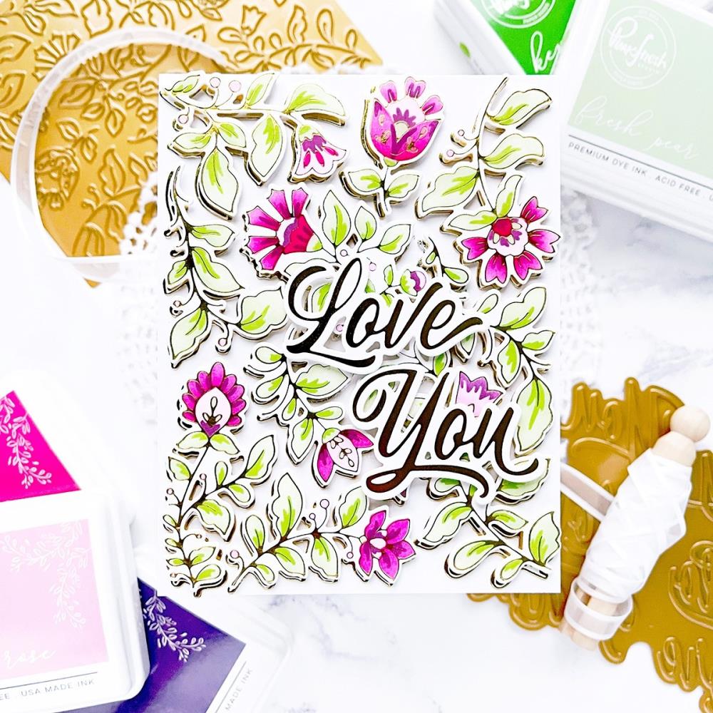 Pinkfresh Studio Hot Foil Plate - Folk Garden 2