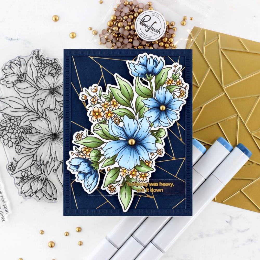 Pinkfresh Studio Clear Stamp Set - Cosmos Bunch