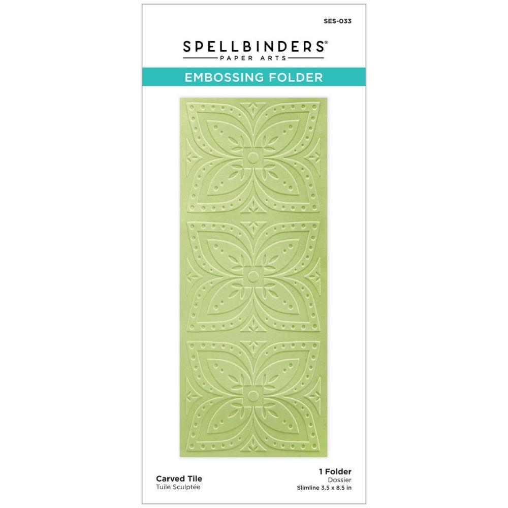 Spellbinders Embossing Folder - Carved Tile - Be Bold
