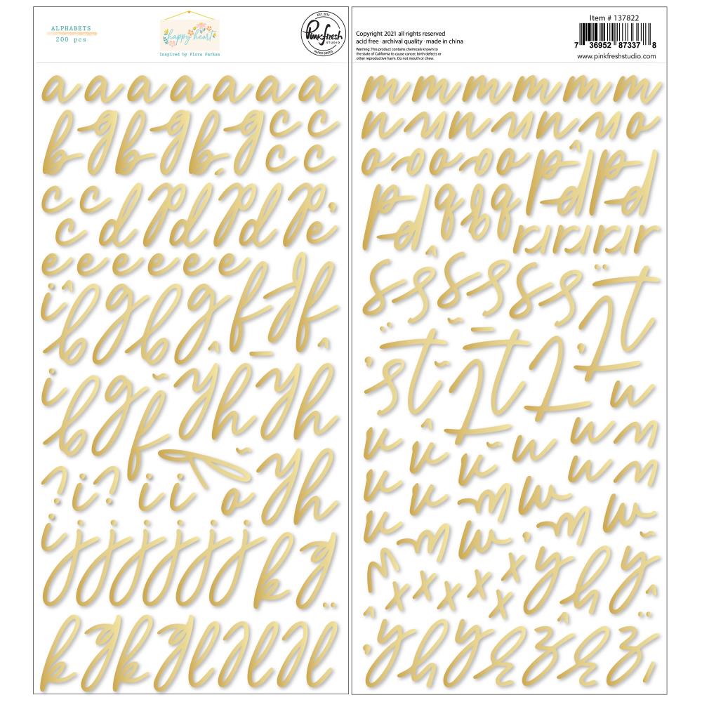 PinkFresh Puffy Alpha Stickers - Happy Heart