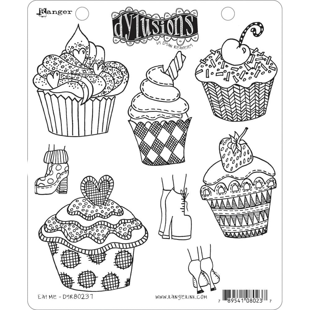Dyan Reaveleys Dylusions Cling Stamp Collection - Eat Me