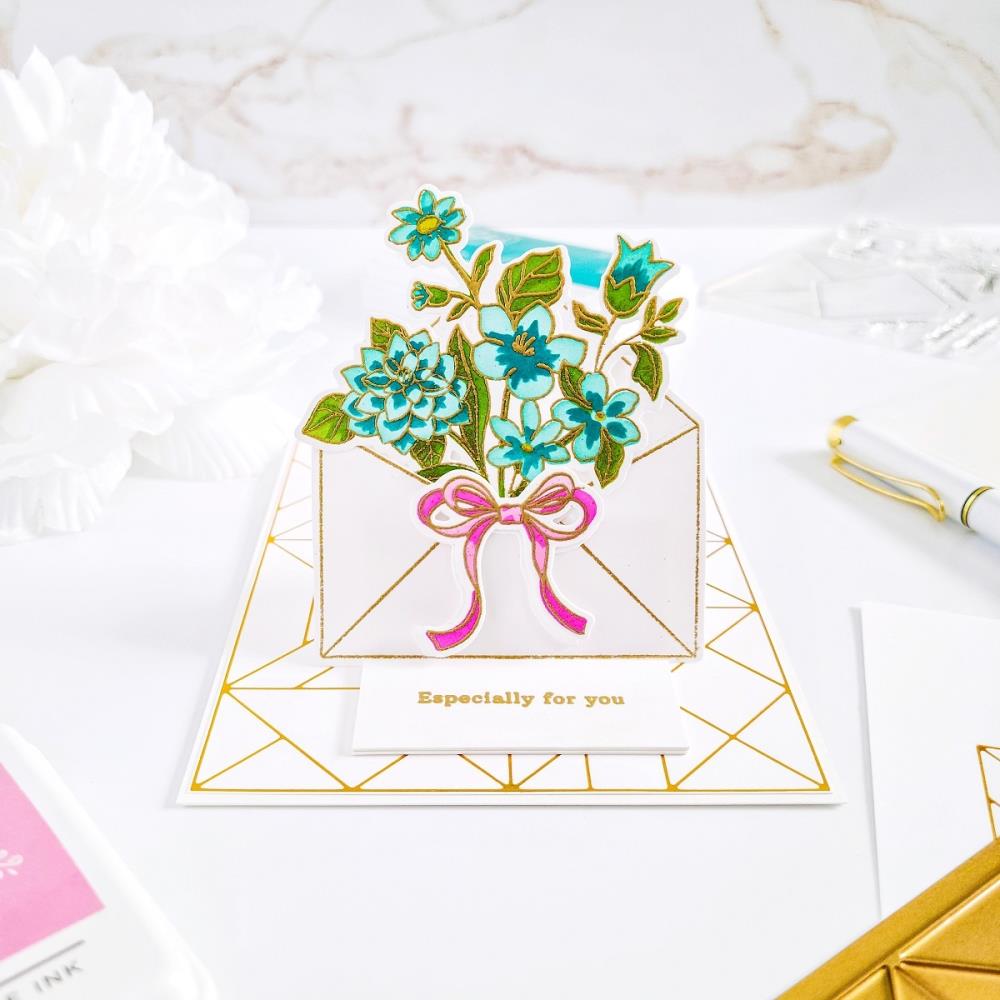 Pinkfresh Studio Stencils - Floral Envelope Layering