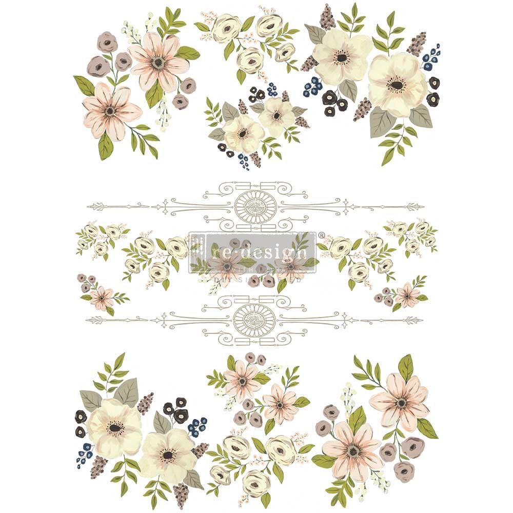 Prima Re-Design Decor Transfer - Painted Florals