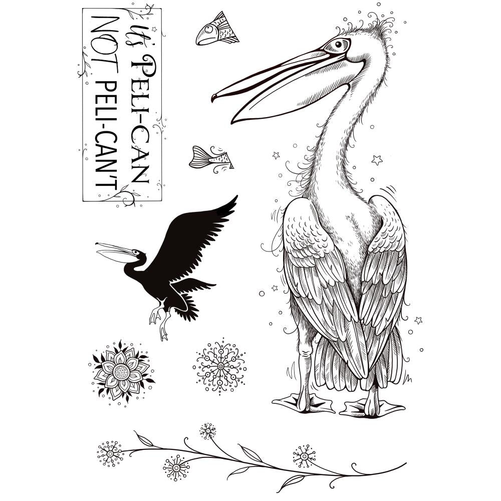 Pink Ink Designs A5 Clear Stamp Set - Pelican
