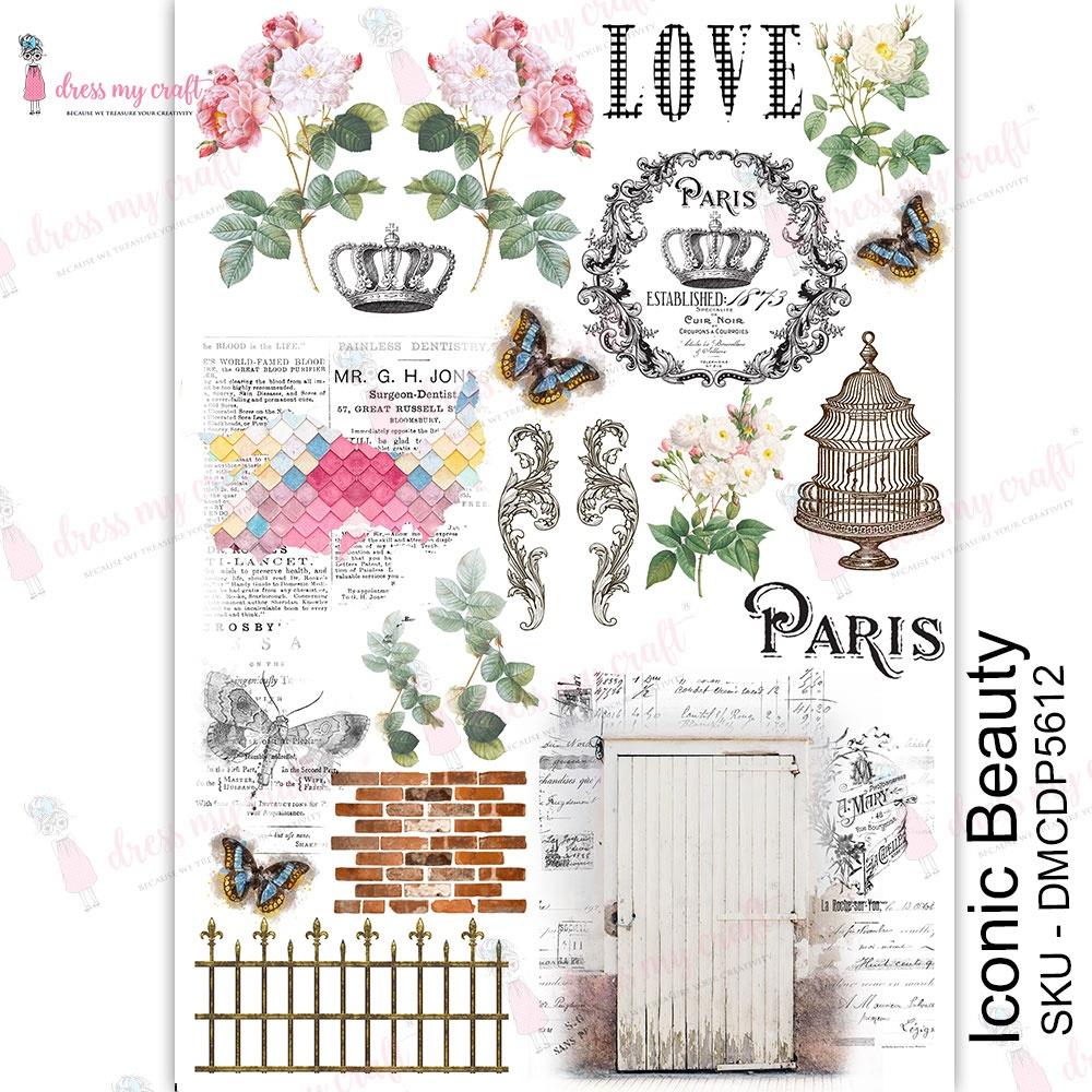 Dress My Craft Transfer Me Sheet A4 - Iconic Beauty