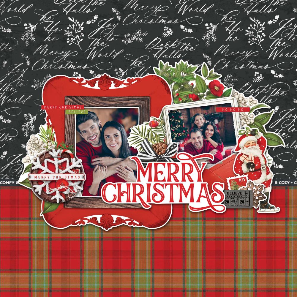 Simple Stories Collection Kit 12X12 Simple Vintage Christmas Lodge