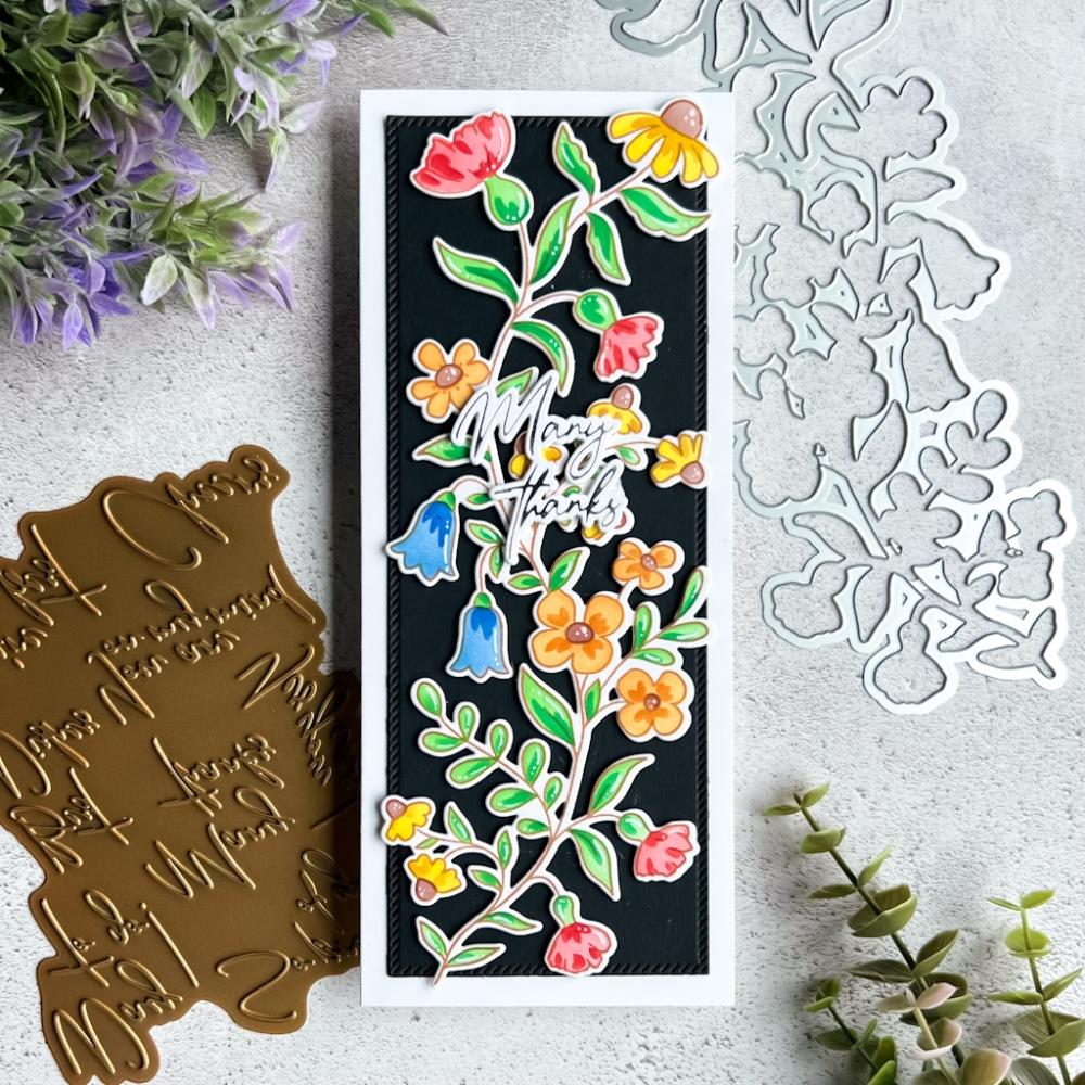 Pinkfresh Studio Slimline Die Set - Wildflower