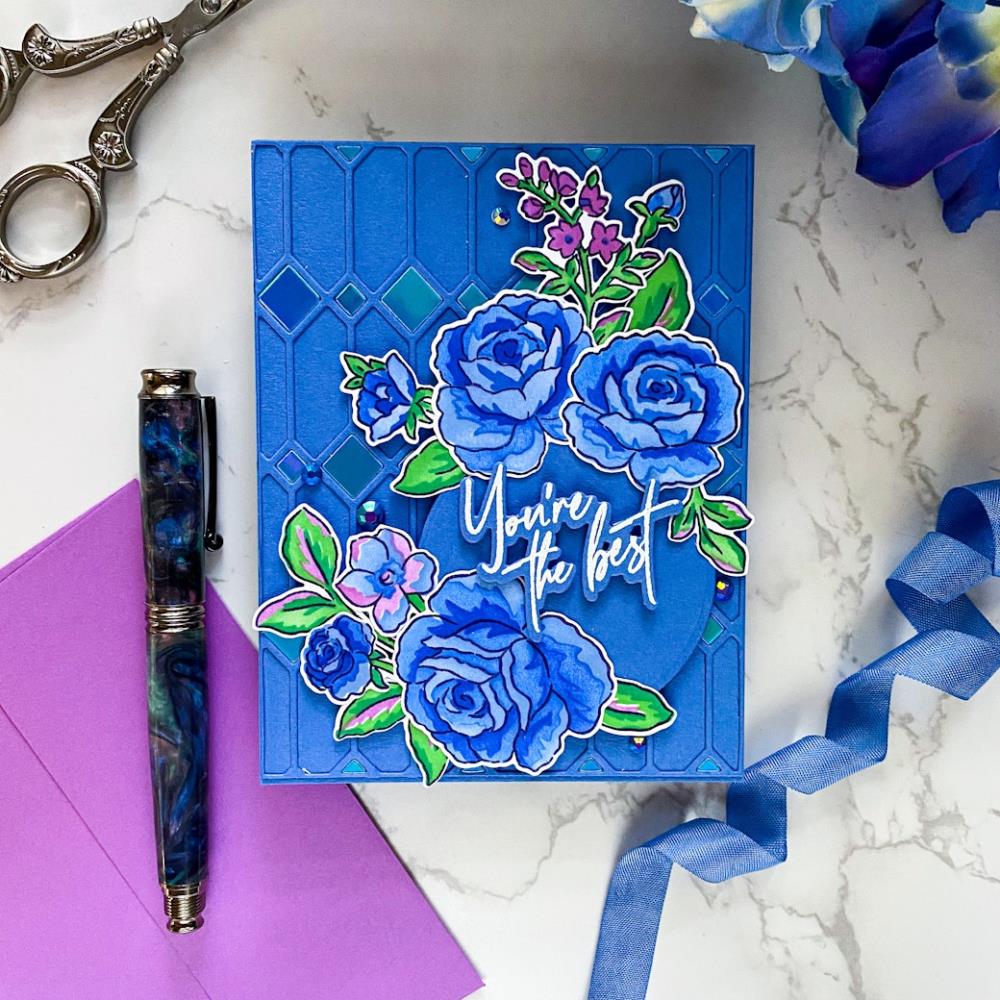 Pinkfresh Studio Stencil - Grant Yourself Grace Layering