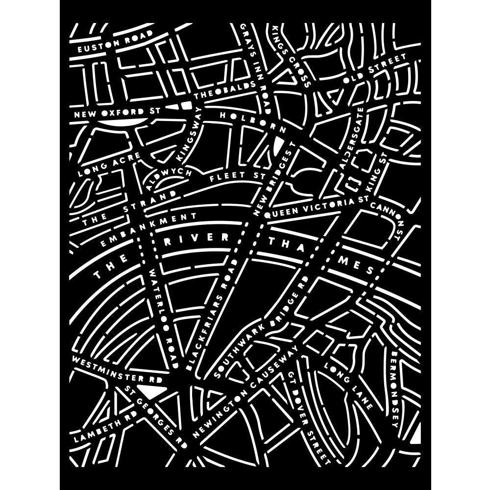 Stamperia - Our Way Stencil - Street Map