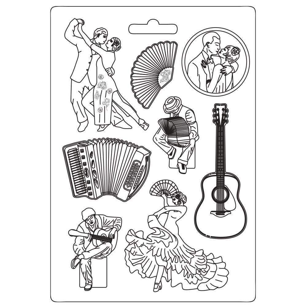 Stamperia Soft Maxi Mould - Desire - Elements