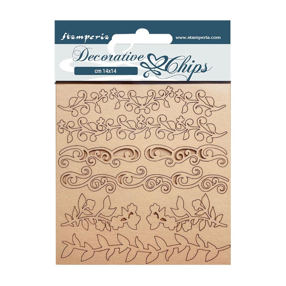 Stamperia Decorative Chips - Desire Borders