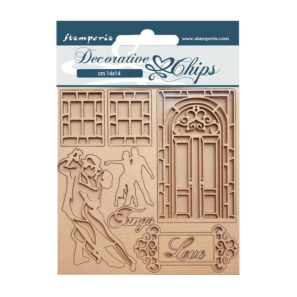 Stamperia Decorative Chips - Desire Tango