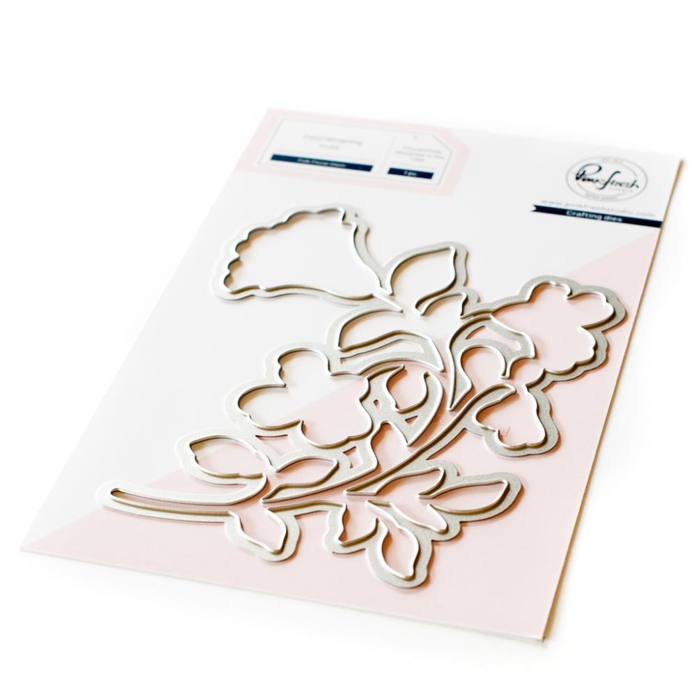 Pinkfresh Studio Slimline Die Set - Folk Floral Stem