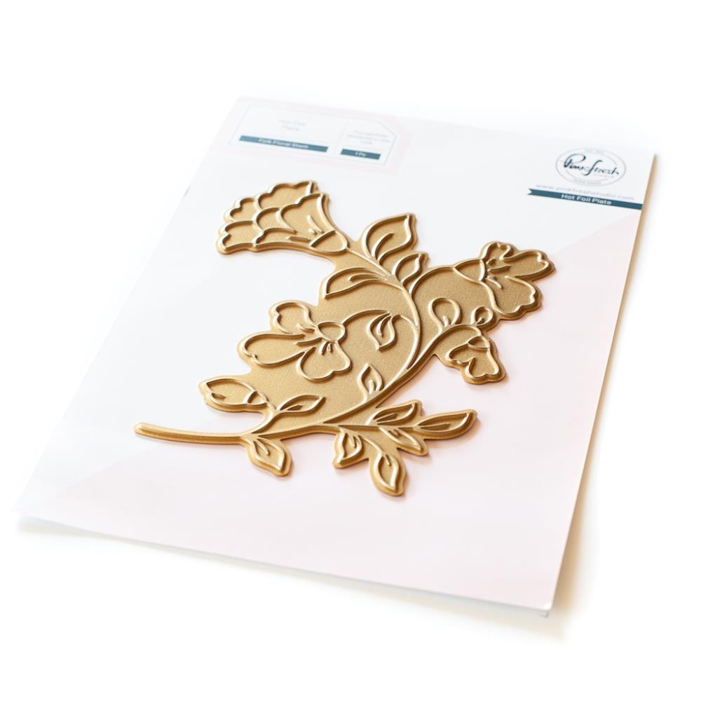 Pinkfresh Studio Hot Foil Plate - Folk Floral Stem