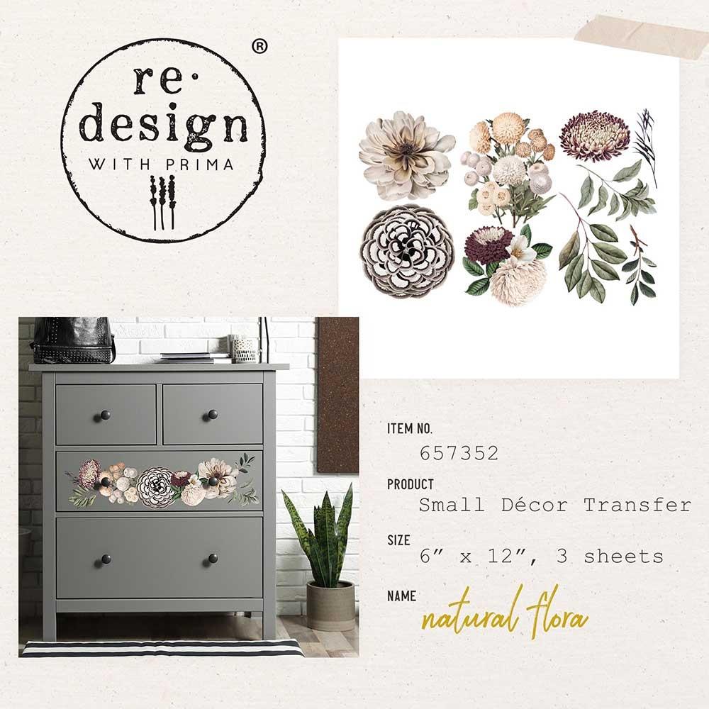 Prima Marketing Re-Design Decor Transfers - Natural Flora
