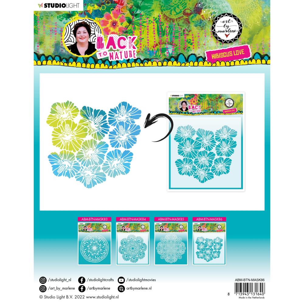 Art By Marlene Stencil - Nr. 86. Hibiscus Love