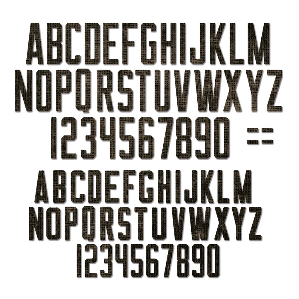 Sizzix Thinlits Dies By Tim Holtz - Alphanumeric Theory