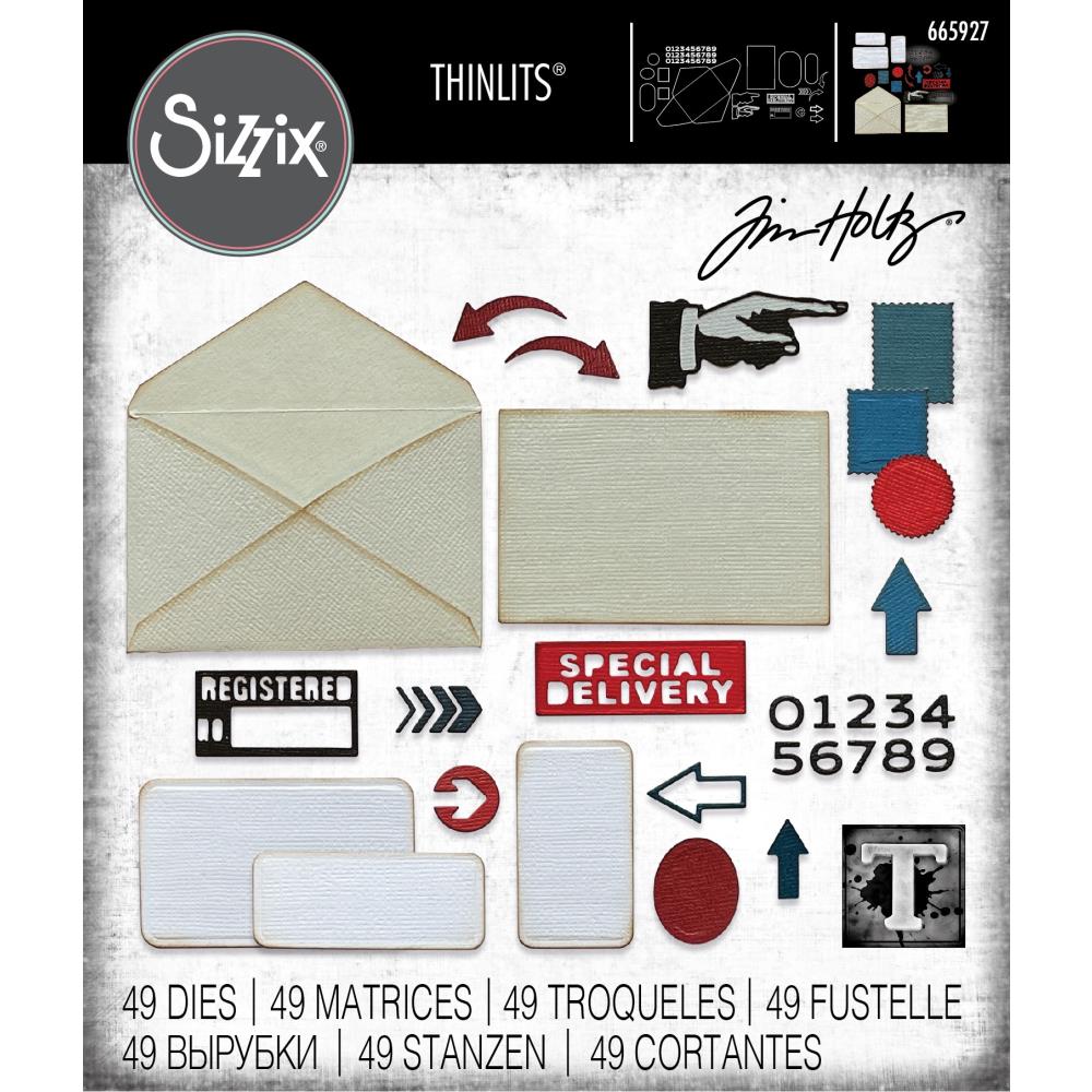 Sizzix Thinlits Dies By Tim Holtz - Postale