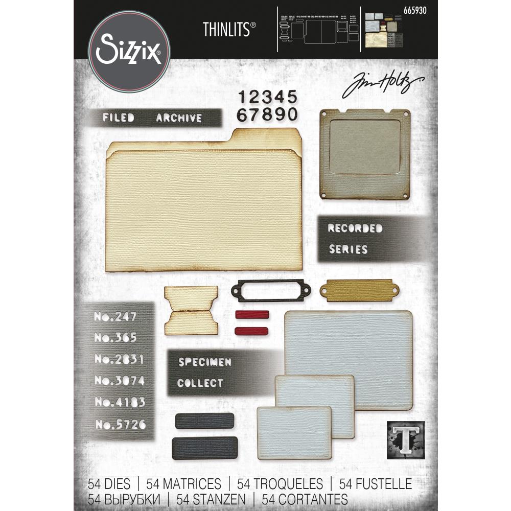 Sizzix Thinlits Dies By Tim Holtz - Specimen