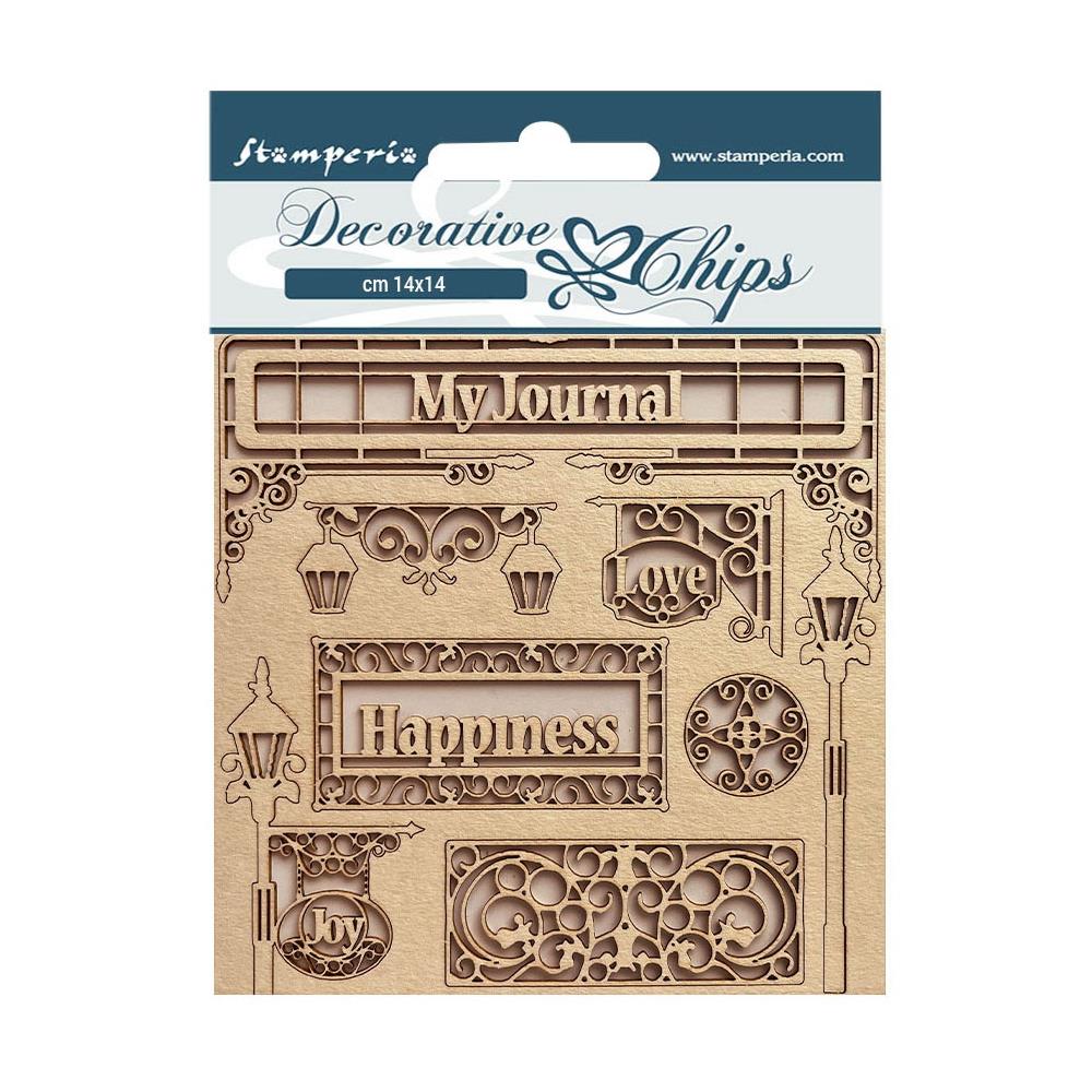 Stamperia Decorative Chips - Sweet Winter My Journal