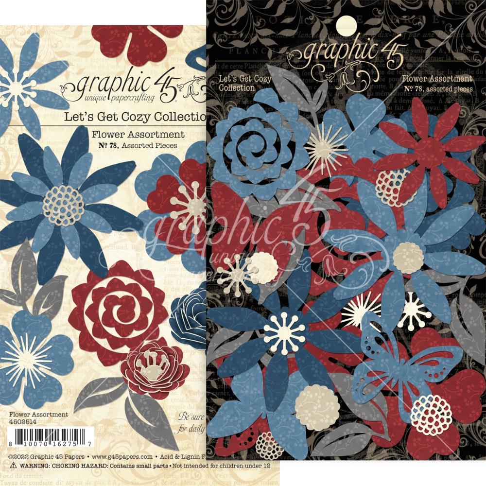 Graphic 45 Flower Assortment - Let's Get Cozy