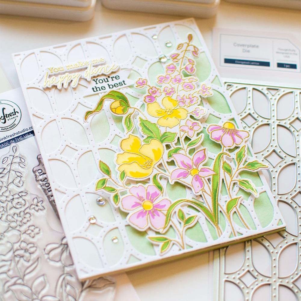 Pinkfresh Studio Die - Elongated Lattice Cover Plate