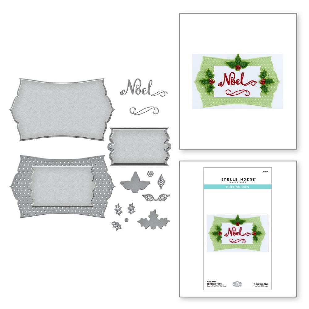 Spellbinders Etched Die - Slimline Noel Frame - Christmas Flourish