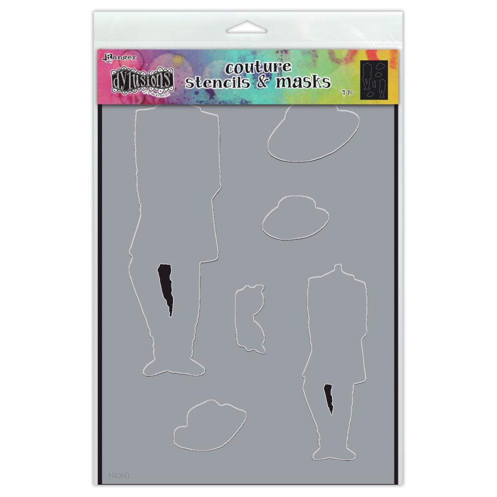 Dylusions Couture Stencil & Mask - A Day At The Races