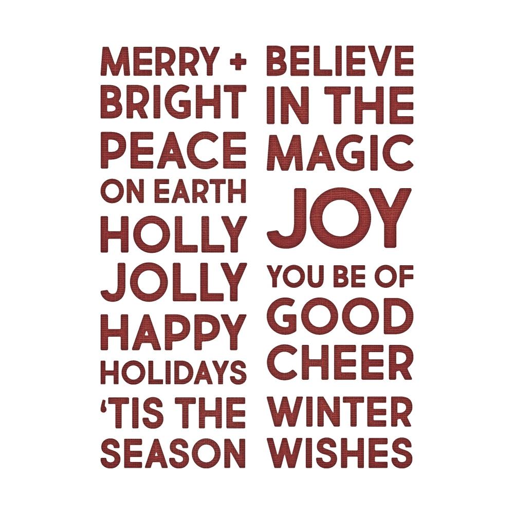 Sizzix Thinlits Dies By Tim Holtz - Bold Text Christmas