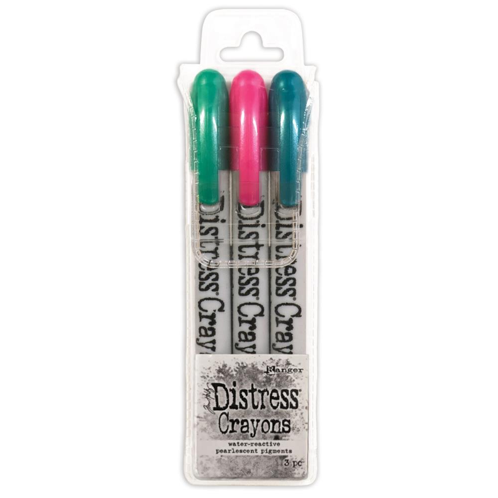 Tim Holtz Distress Crayon Pearl Set - Holiday Set 4