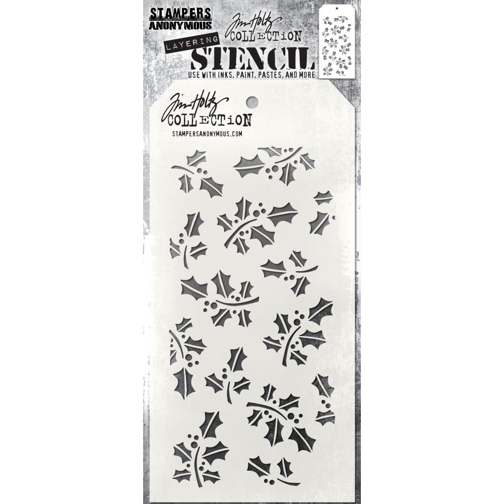 Tim Holtz Layered Stencil - Hollyberry