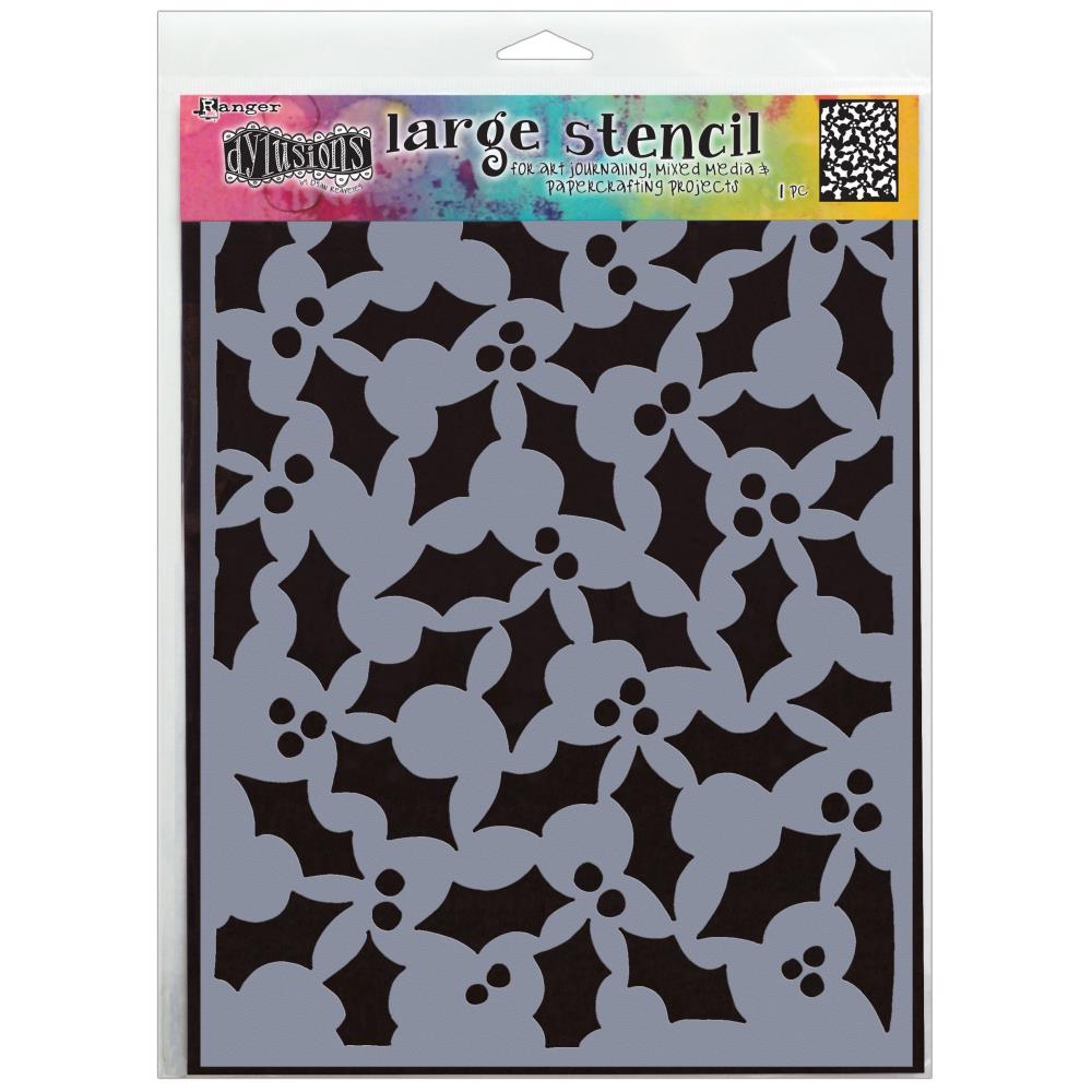 Dyan Reaveleys Dylusions Stencils 9x12 - Jolly Holly