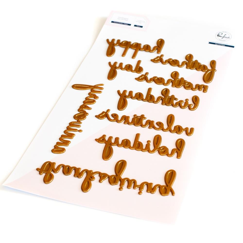 Pinkfresh Studio Hot Foil Plate - Phrase Builder: Happy
