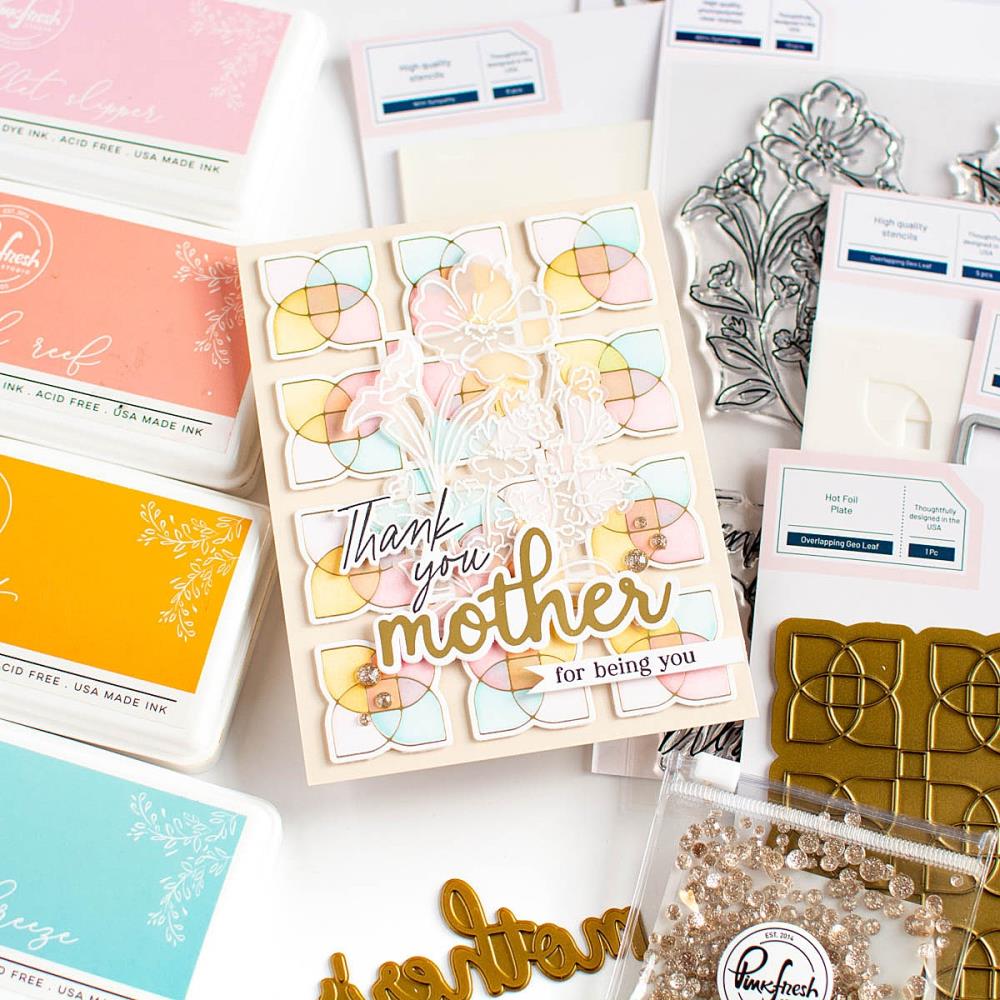 Pinkfresh Studio Hot Foil Plate - Phrase Builder: Happy