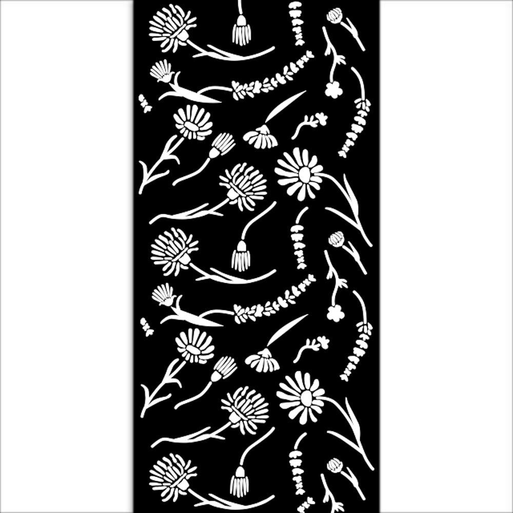 Stamperia Stencil - Create Happiness Welcome Home Flowers