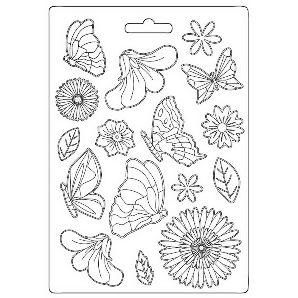 Stamperia Mould A5 - Create Happiness Welcome Home Butterfly