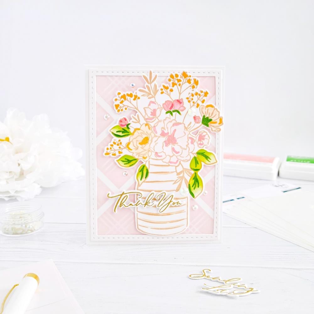Pinkfresh Studio Stencils - Inky Bouquet Layering