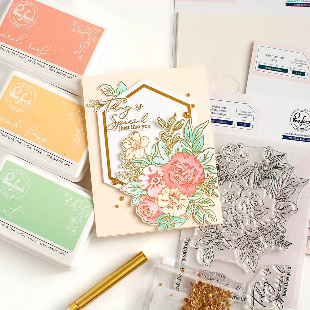 Pinkfresh Studio Stencils - Today Is Special Layering