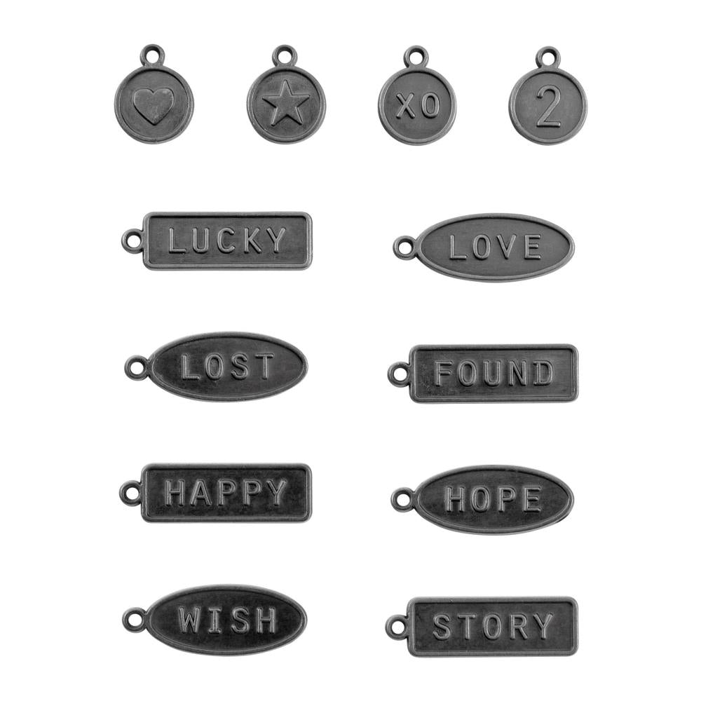 Idea-Ology Metal Word Tags