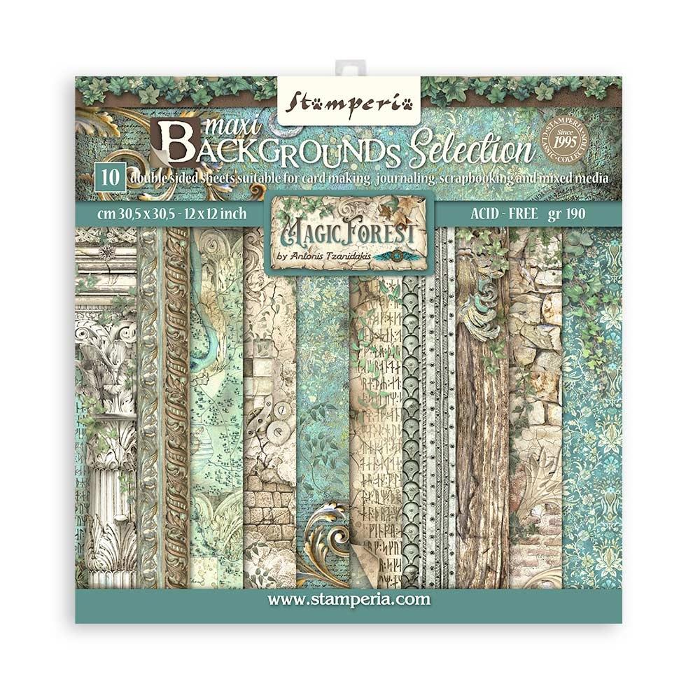 Stamperia Backgrounds Double-Sided Paper Pad 12x12 - Magic Forest