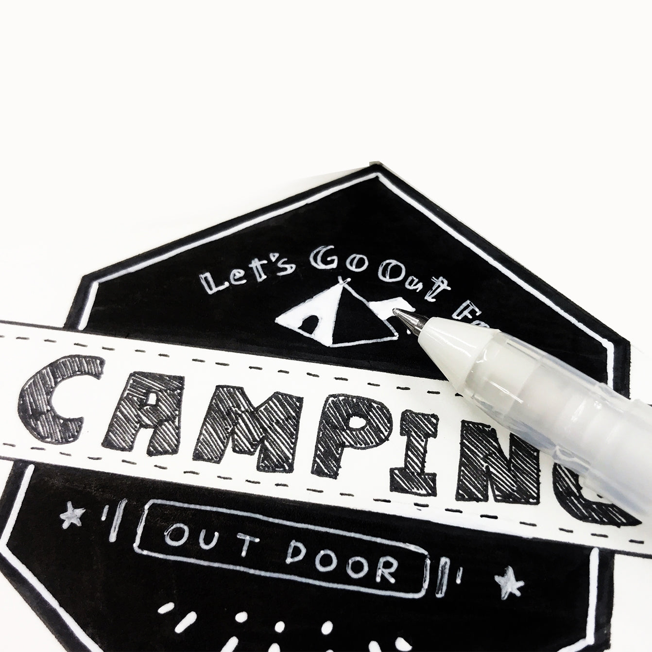 Sakura Gelly Roll Fine Point - White