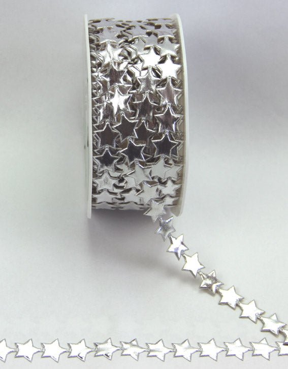 10mm Self Adhesive Star Trim - Silver - Crafty Divas
