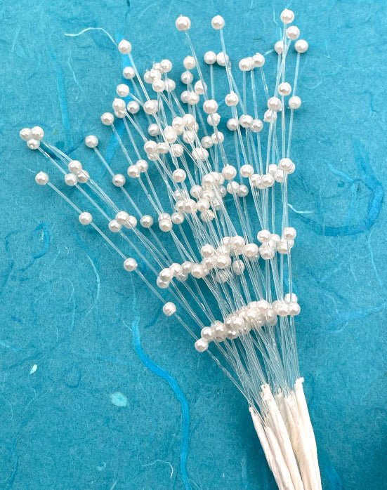 12 Stem Pearl Spray White - Crafty Divas