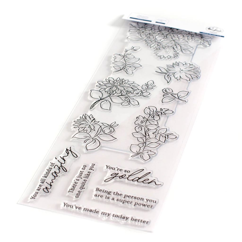 Pinkfresh Studio Clear Stamp Set - Dahlia